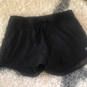 Black running shorts